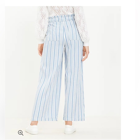 Loft Emory Wide Leg Pants in Stripe nwt - Picture 7 of 7